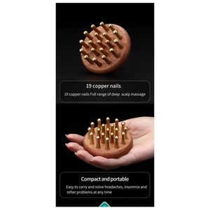 Pettine per Massaggio Meridiano, Strumento Gua Sha per Massaggio alla Testa, Trattamento di Recupero Fasciale, Pettini per Massaggio Antireumatico e Circolazione Sanguigna - Product Image 2