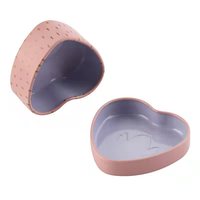 50x45x20H mm Mini boîte en métal en forme de coeur avec couvercle ouvert pour emballer des cadeaux accessoires bonbons