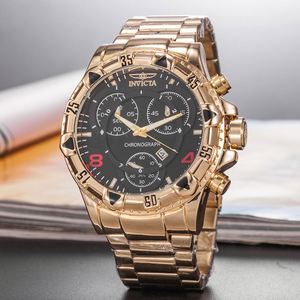 นาฬิกาผู้ชายแบรนด์ยอดนิยมนาฬิกาควอทซ์ผู้ชายสายเหล็กชุบขนาดใหญ่ใส่เล่นกีฬา - Product Image 3