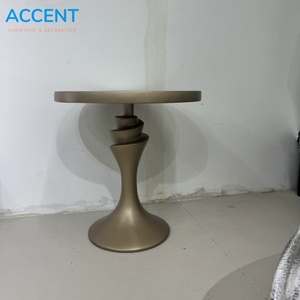 Vente directe usine : Table d'appoint de luxe en fibre de verre spirale (FRP) sur mesure pour villas et hôtels – Mobilier d'intérieur en gros directement de l'usine - Product Image 2