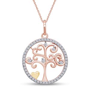 Collar con colgante de árbol de la vida para mujer, joyería de diseño minimalista, colgante de árbol de la vida completo personalizado con circón cúbico - Product Image 5