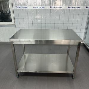 Mesa DE TRABAJO DE ACERO INOXIDABLE popular moderna VICTORY, Banco S/S, equipo de catering para laboratorio y suministros de restaurante de Hotel - Product Image 5