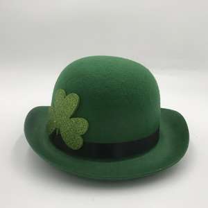 Chapeau melon en feutre de laine élégant pour hommes Hip Hop Vert - Product Image 4