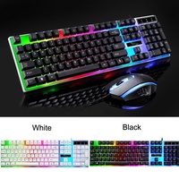Clavier de jeu mécanique LED arc-en-ciel étanche G21 104 touches avec rétroéclairage USB filaire et souris ergonomique – Offre Spéciale