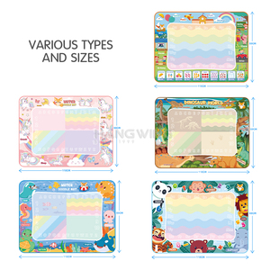 Toile <span class=keywords><strong>magique</strong></span> à l'eau HW pour enfants, couverture de peinture et d'écriture, graffiti à l'eau transparente, jouet éducatif pour l'apprentissage précoce, apprentissage des motifs - Product Image 5
