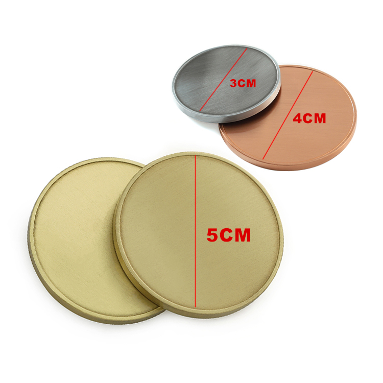 Wholesale No Mold Fee 30/40/50Mm Customize Metal Zinc Alloy Brass Coin Challenge Coin Blanks For Fiber Laser Engraving