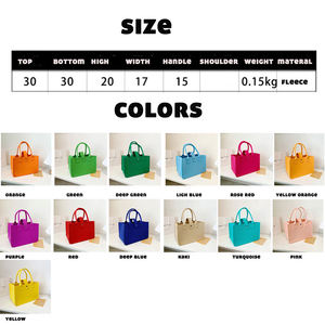 Bolsa <span class=keywords><strong>de</strong></span> Compras Grande <span class=keywords><strong>de</strong></span> <span class=keywords><strong>Fieltro</strong></span> Ecológica al por Mayor <span class=keywords><strong>con</strong></span> Logotipo Impreso Personalizado - Product Image 6