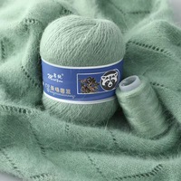 Direkt vom Hersteller Mitteldickes Langhaariges Nerzgarn Reines Seidengarn mit Gefärbtem Muster zum Handstricken für den Grenzüberschreitenden Export