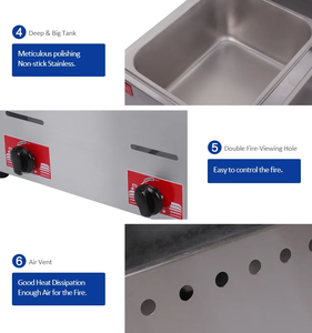 Fabricant professionnel de friteuses à gaz à double cuve, <span class=keywords><strong>friteuse</strong></span> à beignets au diesel et au <span class=keywords><strong>propane</strong></span> de 12 litres à <span class=keywords><strong>vendre</strong></span> - Product Image 5