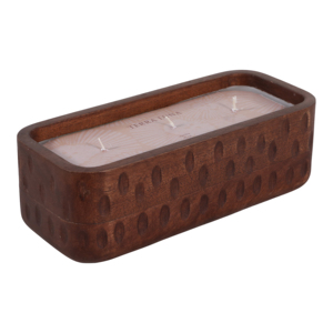 Candela Profumata alla Vaniglia Terra Luna 18 Oz in Contenitore di Legno, Candela Decorativa a Colonna per Uso Interno Domestico - Product Image 2