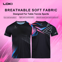 Loki T13 nouveau Design noir Tennis de Table T-Shirts Sublimation Sport Jersey séchage rapide femmes hommes Badminton t-shirt