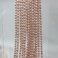 Perles d'eau douce naturelles de forme ovale, rose brillant, 6-7 mm, en vrac, pour la fabrication de colliers, bracelets et bijoux DIY