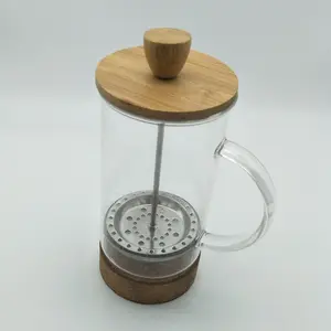 Portatile in vetro borosilicato francese macchina da caffè pressa per caffè con stantuffo per uso domestico caffettiera in vetro