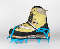 Crampons de Glace Antidérapants pour Escalade Extérieure -S3, Légers et Portables, en Alliage d'Aluminium 7075, 14 Dents