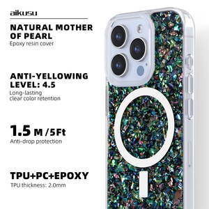 Funda para Teléfono de Nácar, TPU Transparente, Lateral de PC, Funda Magnética Personalizada para Teléfono Celular para iPhone 16 15 14 13 12 Pro Max - Product Image 2