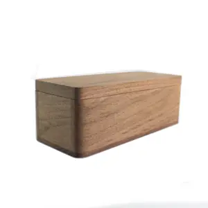 나무 반지 상자 블랙 호두 나무 보석 저장 상자