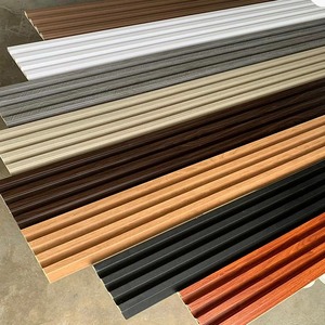 Modern Design Style WPC Wall Panel China Factory <strong>Grey</strong> Wood Brown <strong>Interior</strong> Fluted Wall <strong>Cladding</strong> for Apartments Waterproof Damask - Product Image 6