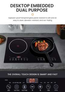 Calda ad alta potenza doppia stufa a induzione nuovo Design multifunzione 2 piani cottura elettrica impermeabile cucina in ceramica - Product Image 5