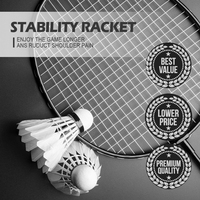 Meilleur nom de marque de haute qualité OEM Raquettes de badminton professionnelles avec logo imprimé personnalisé Ensemble 4 pièces