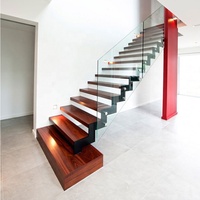 DAIYA d'escalier de nez avec balustrade en verre trempé en forme de u escaliers
