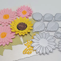 Fustella in Metallo a Forma di Girasole per Scrapbooking, Timbro per Carta, Nuovo Stampo Fai-da-Te per Foglie e Fiori