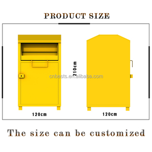 Cao An Ninh Quần Áo Tặng Thùng Ngoài Trời Chất Thải <span class=keywords><strong>Bin</strong></span> Màu Xanh Lá Cây Tái Chế Quần Áo Tặng Hộp Với Ổ Khóa - Product Image 4