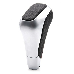 Toyota Gear <b>Shift</b> <b>Knob</b> PTR5734141 Silver Black Leather Ergonomic Design - Product Image 2