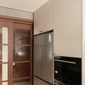 Meuble de cuisine de style européen moderne, petit mobilier de cuisine, plan de travail en stratifié marbré, robinet, charnières, tiroir, panier, accessoires - Product Image 6