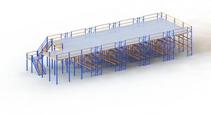 מערכת מתלה mzzanine להתאמה אישית, פלטפורמת אחסון רב-שכבתית פלדה עם קורות, לשימוש תעשייתי מחסן - Product Image 6