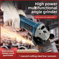 Meuleuse d'angle à moteur brossé haute puissance 11 000 tr/min pour meulage, découpe et polissage ; électrique filaire compacte multifonctionnelle, garantie 6 mois