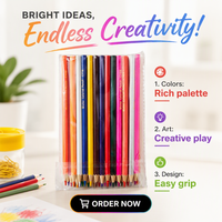 Crayons de couleur solubles dans l'eau, 36 couleurs, crayons de dessin à haute teneur en pigments pour la peinture à l'aquarelle et le croquis, vente en gros