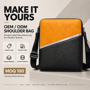 Classic Portable Two-Tone Messenger <b>Bag</b> for <b>Men</b> Custom Logo Pattern Crossbody <b>Bag</b> Commute Casual Shoulder <b>Bag</b> - Product Image 1