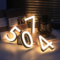 Enseigne commerciale extérieure DakeSign en acier inoxydable avec lettres en acrylique rétroéclairées 3D LED, vente en gros d'enseignes pour magasins, IP65