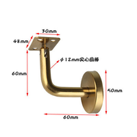 Pegangan Tangga Dinding Model Tangga Gaya Cina Baru dari Produsen, Bahan Baja Tahan Karat Lapis Titanium Emas Satin Poles, Terpasang di Dinding