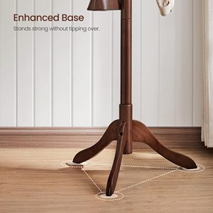 Áo khoác quay giá freestanding với <span class=keywords><strong>3</strong></span> kệ và 9 Móc áo cây cho phòng ngủ - Product Image 2