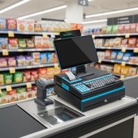 Terminal Punto de Venta Todo en Uno con Pantalla Táctil de 15.6 Pulgadas, Caja Registradora, Sistema POS para Supermercado, Software SDK