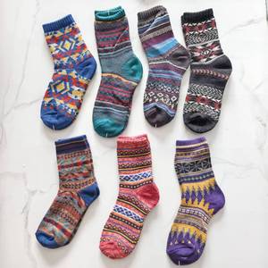 Calcetines Baratos al por Mayor para Mujer, Estilo Nórdico Vintage, Gruesos, Cálidos para Invierno, <span class=keywords><strong>de</strong></span> Pelo <span class=keywords><strong>de</strong></span> Conejo, Lana y Acrílico, para Días Fríos - Product Image 2
