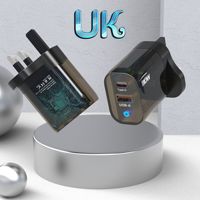 Cargador de teléfono móvil transparente de 30W PD3.0 USB A, adaptador de carga rápida de interfaz dual para Xiaomi Huawei Honor, 30W