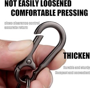 Premium Zinc Alloy Metal Keychain Keyring Clip Holder Organizer for High End Car <b>Keys</b> Luxury Travel Accessories Fast Ship RTS - Product Image 2