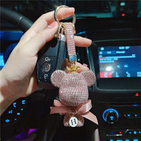 Porte-clés ours violet de luxe de créateur, porte-clé de voiture, pendentif de sac, nouvelle collection 2020