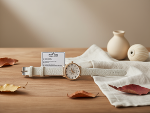 HYF HYF-A96 Orologio al Quarzo da Donna con Cinturino in Pelle, Cassa Rotonda da 30mm, Stile Elegante e alla Moda con Display Data - Product Image 2