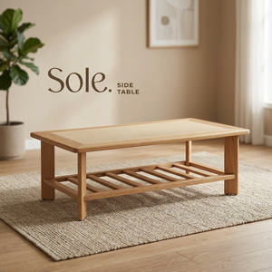Modern Wooden <b>Coffee</b> <b>Table</b> with Lower Storage Shelf <b>Rectangle</b> Design for Living Room Furniture - Product Image 3