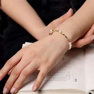 Zhizhen's Fashionable <b>Freshwater</b> <b>Pearl</b> <b>Bracelet</b> Small Gourd Fulu 14k Gold Package Portable Charm <b>Bracelet</b> New Product - Product Image 2