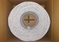 Câble LAN OEM Cat5E Cat6 Cat6A 305m Cuivre Pur CCA 23AWG 24AWG CE RoHS ISO 9001 Emballage Personnalisé avec Logo