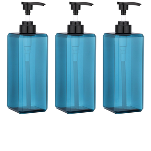 Bouteille en plastique PET transparente créative pour bain de bouche, savon liquide, lessive, shampoing et gel douche 500 ml - Product Image 1