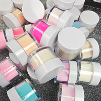 Poudre Acrylique IPHF Nail Butter Transparente Cristalline, Kit de Poudre Acrylique Rose Couverture Blanche pour Extensions et Sculpture d'Ongles