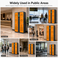 Casier de rangement pour bagages personnalisé OEM ODM avec accès par carte intelligente et design de type armoire pour hôtels, aéroports, bureaux et espaces publics