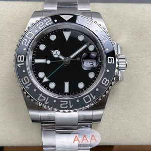 Reloj Mecánico de Súper Calidad, 40 mm, Fábrica VS, Acero 904L, Movimiento ETA 3285, 126711, Peso 172 g, Negro Gris, Reloj GMT - Product Image 1