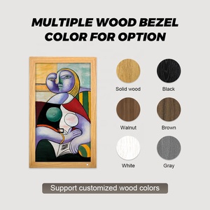 21.5 ''IPS màn hình hiển thị hình ảnh kỹ thuật số khung màn hình LCD bằng gỗ kỹ thuật số biển gỗ thông minh Khung ảnh kỹ thuật số cho nghệ thuật - Product Image 3