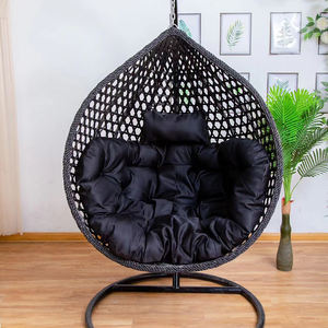 كرسي معلق على شكل بيضة قابل للتخصيص للاستخدام الداخلي/الخارجي، مصنوع من الراتان الصناعي عالي الجودة، تصميم عصري يدوي الصنع، كرسي معلق للاسترخاء في الفناء - Product Image 2